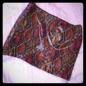 Cache brand multi color snake skin mini skirt